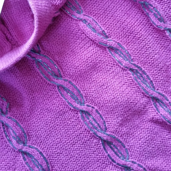 Vintage Knit Beaded Sweater Skirt S/M - Picture 2 of 4